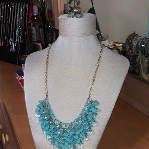 Turquoise necklace & earrings